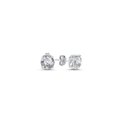 1 Karat Tektaş Gümüş Küpe - CNG Jewels