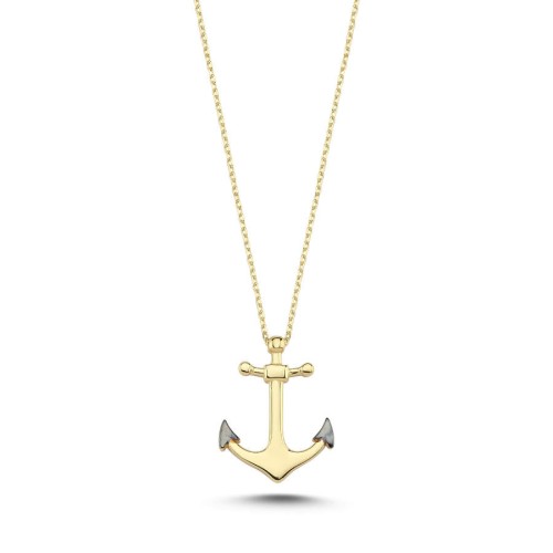 14 Ayar Altın Çapa Kolye - CNG Jewels