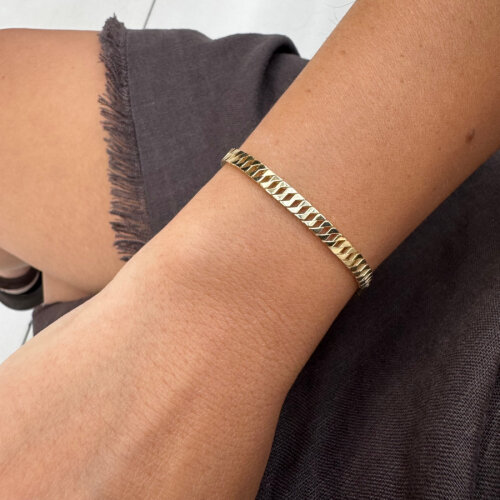 14 Carat Gold Zipper Chain Bracelet - CNG Jewels (1)