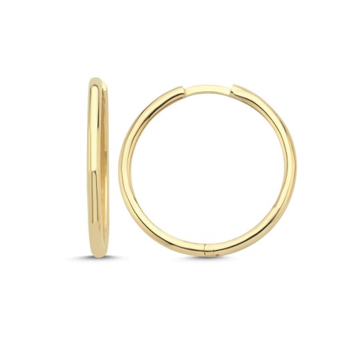 14 Ayar Altın Halka Küpe 23mm Çap - CNG Jewels