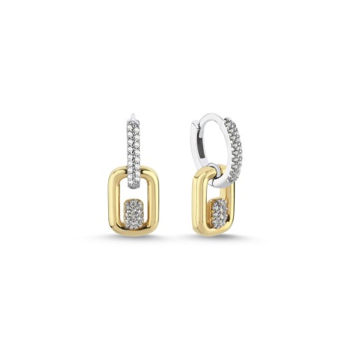 14 Ayar Altın Küçük Sallantılı Rettan Küpe - CNG Jewels