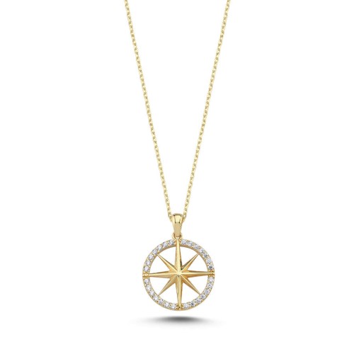 14 Ayar Altın Kutup Yıldızı Kolye - CNG Jewels