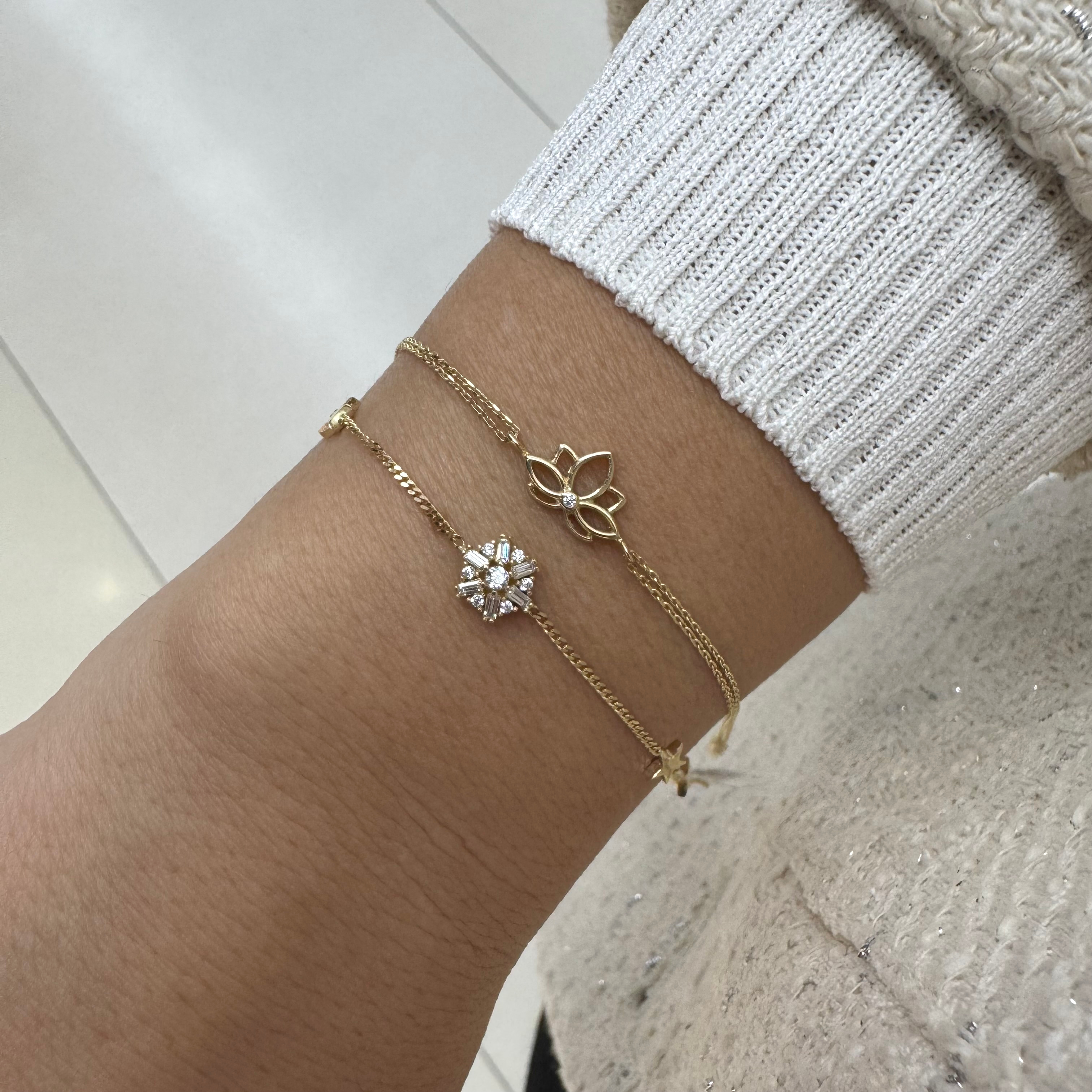 14 Ayar Altın Lotus Bileklik - CNG Jewels (1)