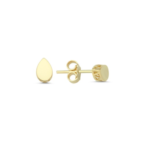 14 Ayar Altın Mini Damla Küpe - CNG Jewels