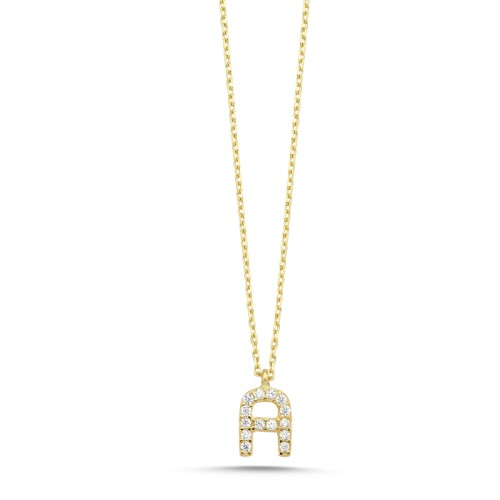14 Ayar Altın Minimal A Harfi Kolye - CNG Jewels