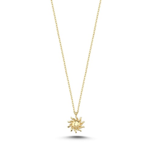 14 Ayar Altın Minimal Güneş Kolye - CNG Jewels