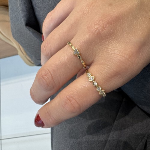 14 Ayar Altın Minimal Hexa Yüzük - CNG Jewels (1)
