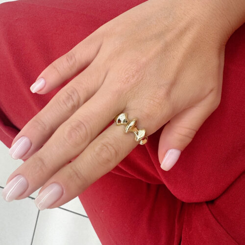 14 Ayar Altın Modern Tasarım Yumruk Yüzük - CNG Jewels (1)
