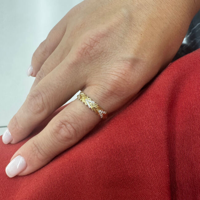 14 Ayar Altın Ok Yüzük - 2