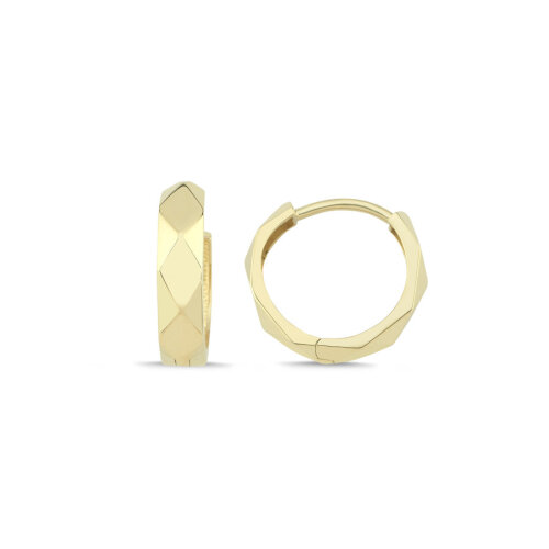 14 Ayar Altın Paris Halka Küpe - CNG Jewels