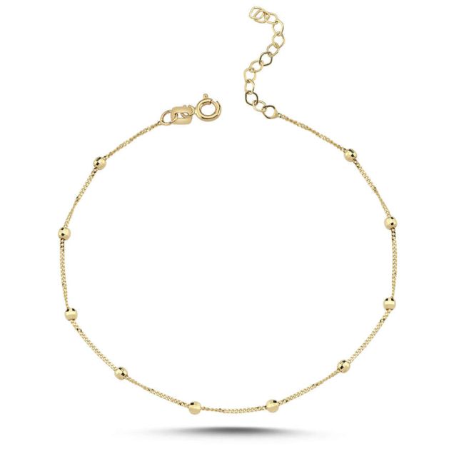 14 Ayar Altın Parlak Toplu İnce Gurmet Bileklik - 2