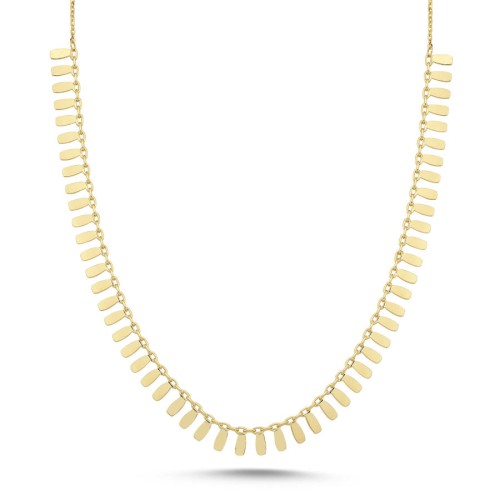 14 Ayar Altın Pul Sallantılı Kolye - CNG Jewels
