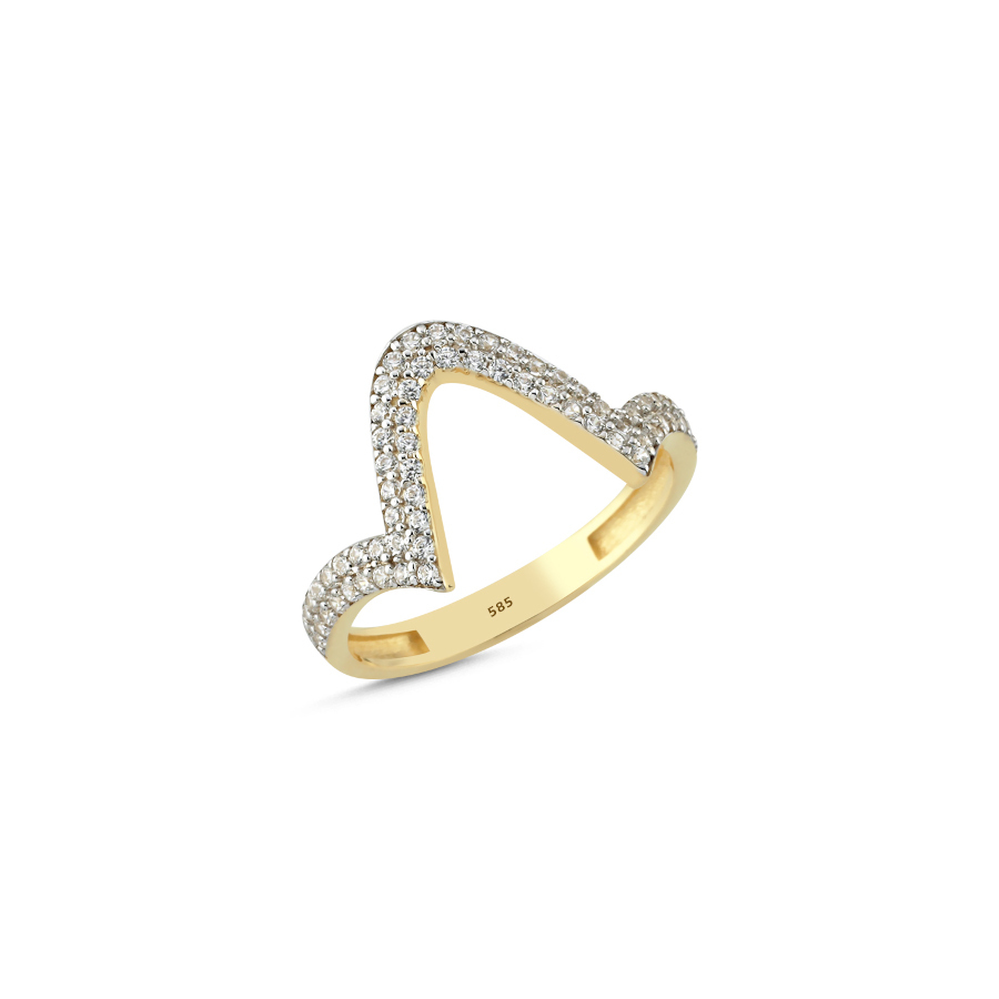 14 Carat Gold Slime Stone Ring - CNG Jewels
