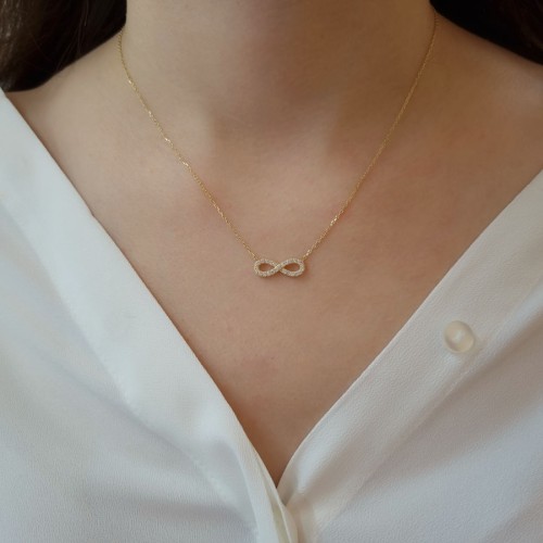 14 Ayar Altın Sonsuzluk Kolye - CNG Jewels (1)