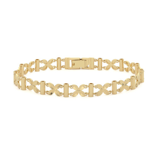 14 Ayar Altın Tasarım Parlak Kelebek Bileklik - CNG Jewels (1)