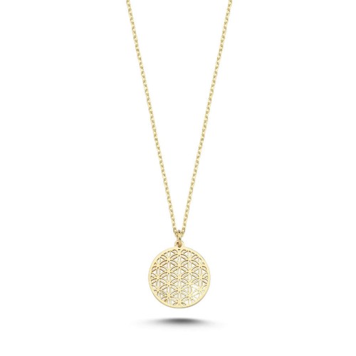 14 Ayar Altın Yaşam Çiçeği Kolye - CNG Jewels