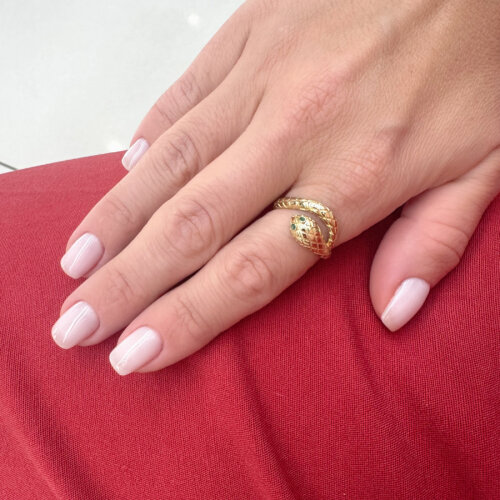 14 Carat Gold Snake Ring - CNG Jewels (1)
