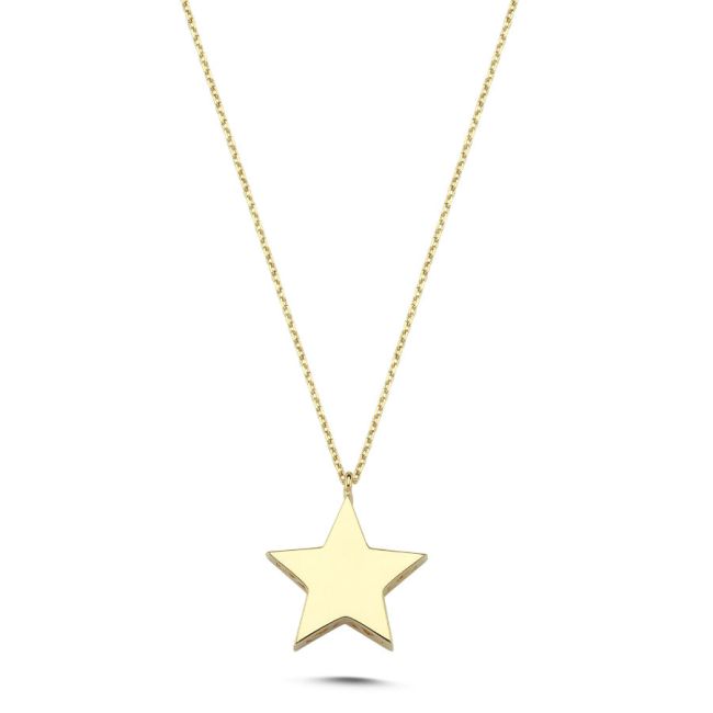 14 Carat Gold Star Necklace - 1