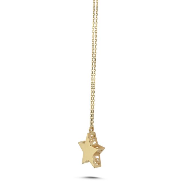 14 Carat Gold Star Necklace - 2