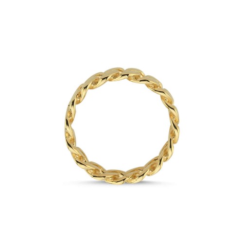 14 Ayar Altın Zincir Desen Tamtur Yüzük - CNG Jewels (1)