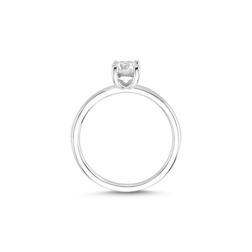 14 Ayar Beyaz Altın Tektaş Yüzük - CNG Jewels (1)