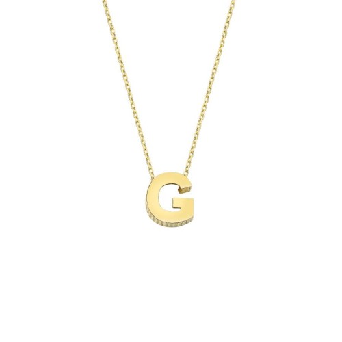 14K Gold Initial G Necklace - CNG Jewels