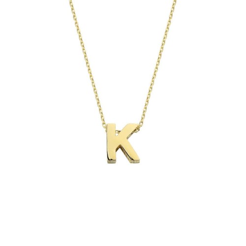 14K Gold Initial K Necklace - CNG Jewels