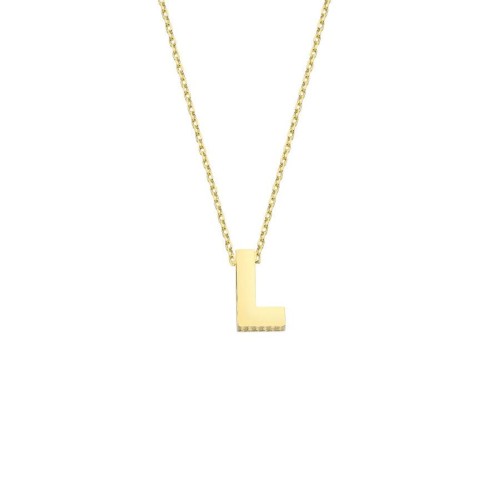 14K Gold Initial L Necklace - CNG Jewels