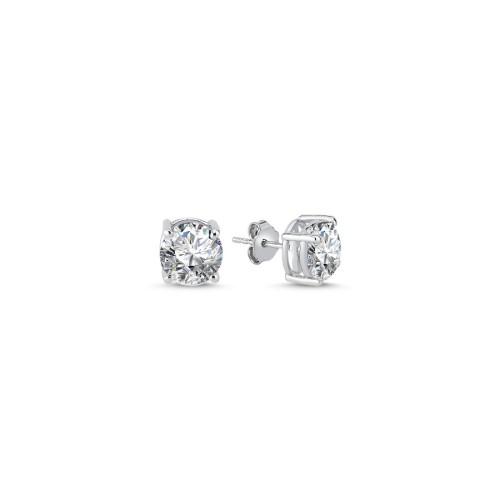 2 Karat Tektaş Gümüş Küpe - CNG Jewels