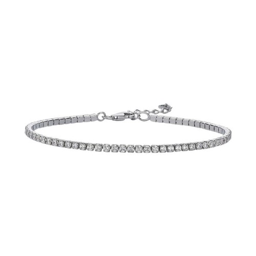 2mm Taşlı İnce Su Yolu Gümüş Bileklik - CNG Jewels (1)