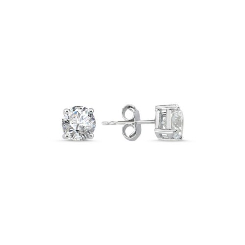 3 Karat Tektaş Gümüş Küpe - CNG Jewels