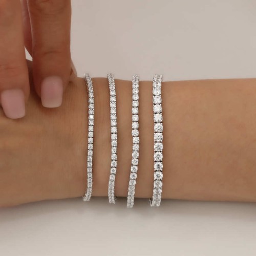 3mm Su Yolu Gümüş Bileklik - 4