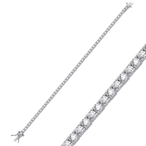 3mm Su Yolu Gümüş Bileklik - CNG Jewels