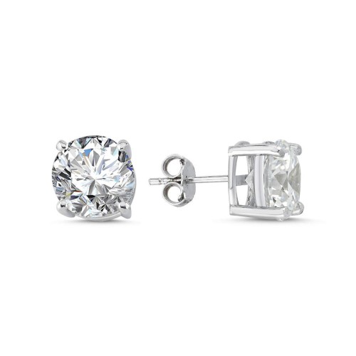 4 Karat Tektaş Gümüş Küpe - CNG Jewels