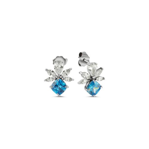 Akua Merkür Damla Markiz Taşlı Gümüş Kadın Küpe - CNG Jewels