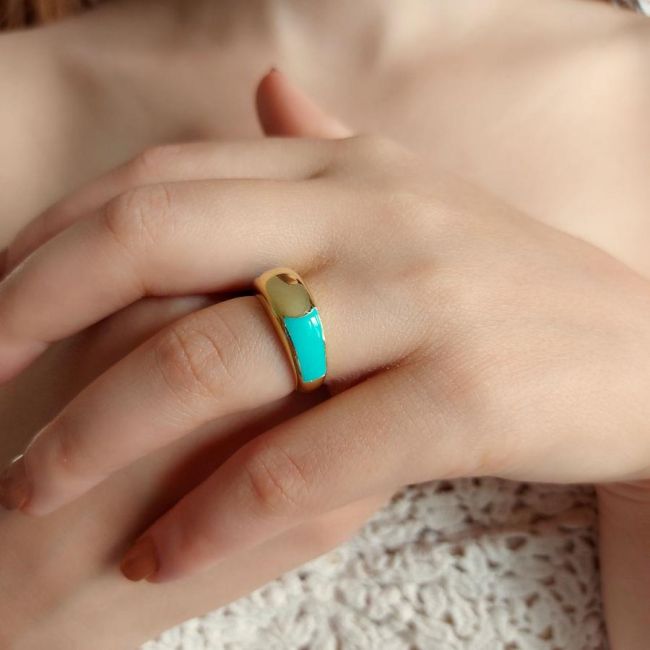 Akua Mineli Kadın Gümüş Yüzük - 2