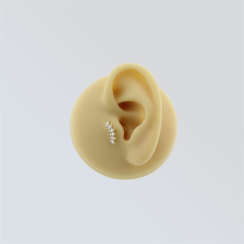 Altı Markiz Taşlı Altın Tragus Piercing - CNG Jewels (1)