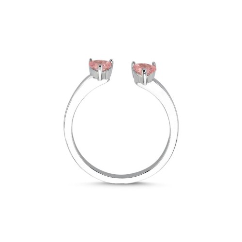 Amor Pembe Kalp Kadın Gümüş Yüzük - CNG Jewels (1)