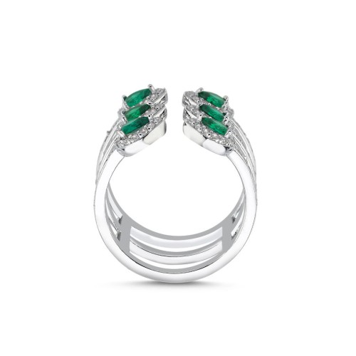 Amour Emerald Gümüş Kadın Yüzük - CNG Jewels (1)