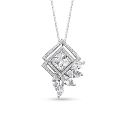 Art Deco Gümüş Kadın Kolye - CNG Jewels