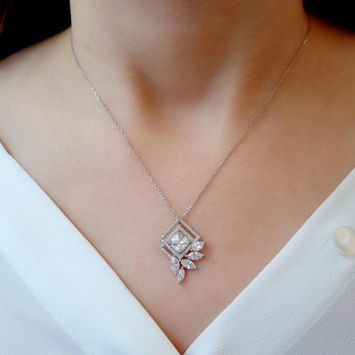 Art Deco Gümüş Kadın Kolye - CNG Jewels (1)
