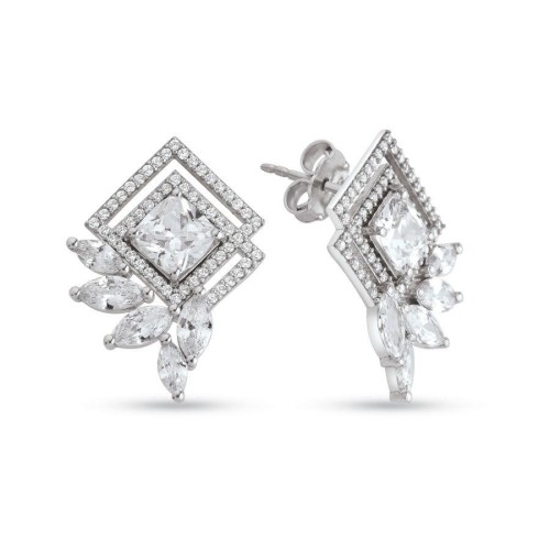 Art Deco Gümüş Kadın Küpe - CNG Jewels