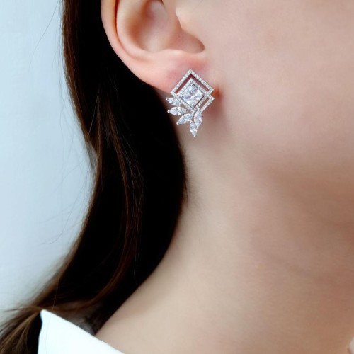 Art Deco Gümüş Kadın Küpe - CNG Jewels (1)