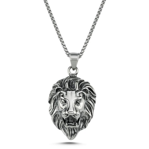 Aslan Kafası Çelik Erkek Kolye - CNG Jewels