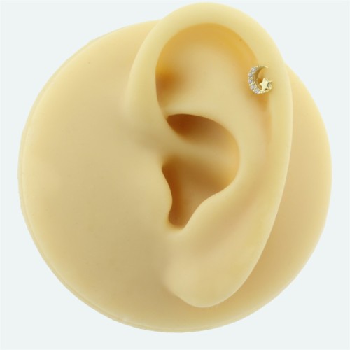 Ay Yıldız Altın Helix Piercing - 3
