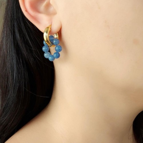 Lina Boru Halka Gold Gümüş Bayan Küpe - CNG Jewels (1)