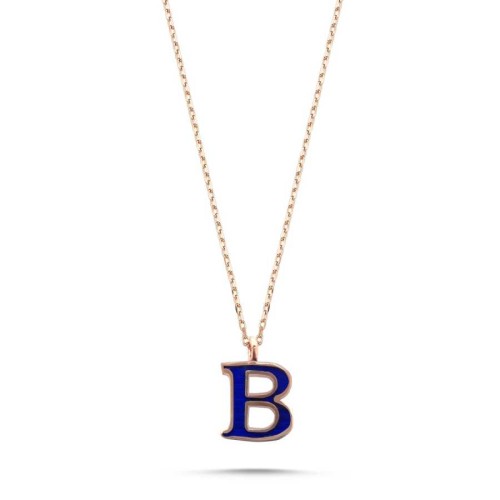Small Letter B Silver Women's Necklace 