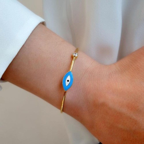 Badem Göz Gold Gümüş Kadın Bilezik - CNG Jewels