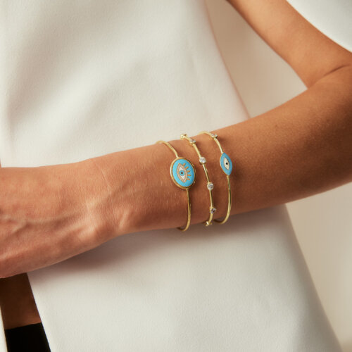 Badem Göz Gold Gümüş Kadın Bilezik - CNG Jewels (1)