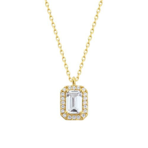 Baget Taşlı Altın Kolye - CNG Jewels